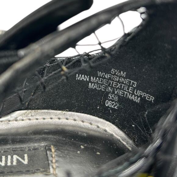 Nine West Women's Black FISHNET Zippered‎ High Heels Ankle Boots Size 5.5M - Picture 14 of 14